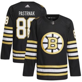 Boston Bruins tröja 100th Anniversary David Pastrnak Adidas 2023-24 Svart Authentic - NHL Tröjor Herr